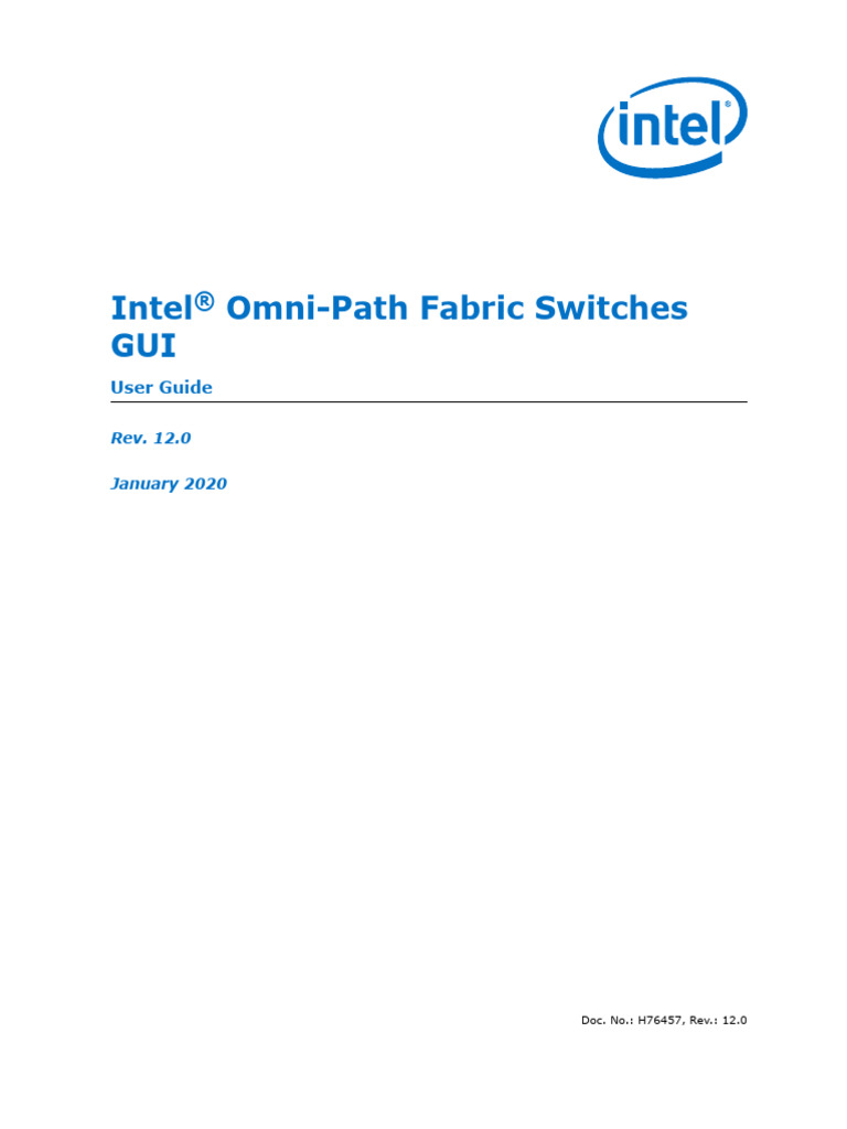 Intel OP Fabric Switches GUI UG H76457 v12 0 | PDF | Command Line ...