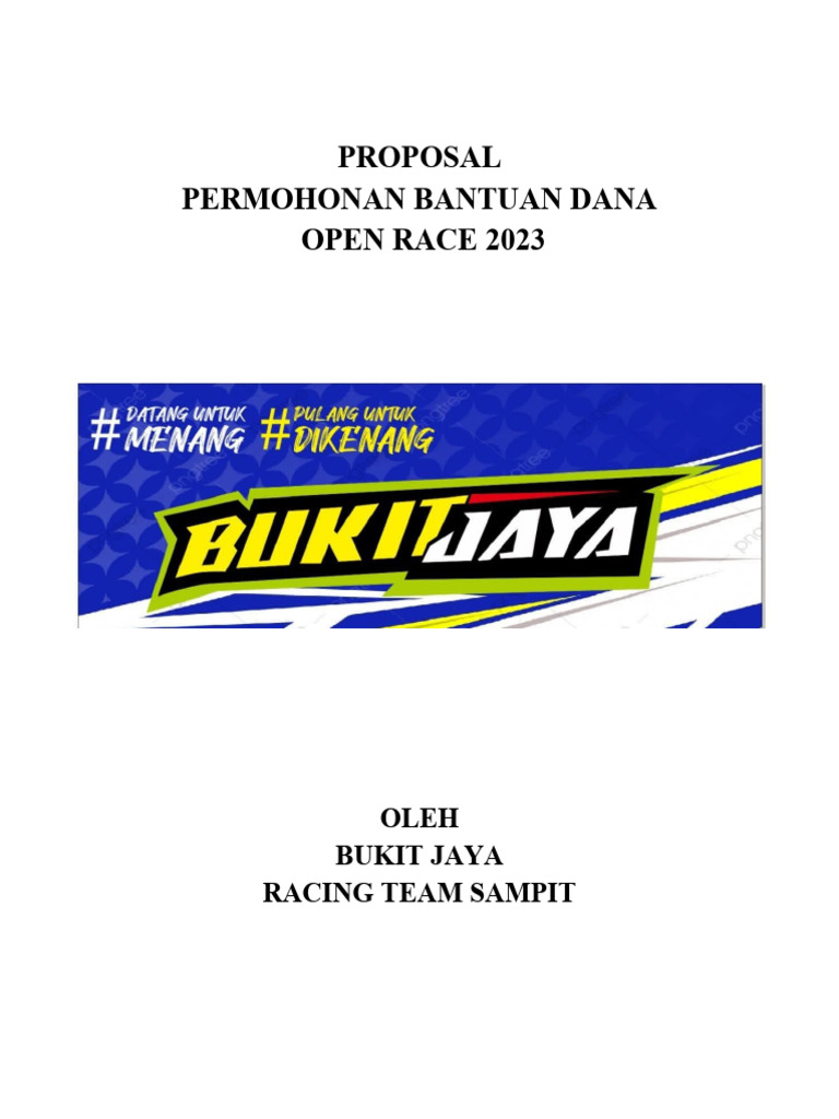 Permohonan Dana untuk Open Race 2023 | PDF