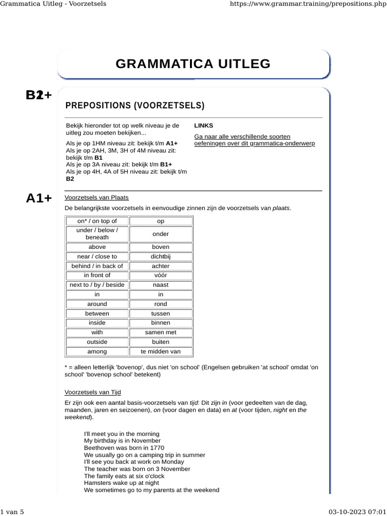 Prepositionsuitleg | PDF