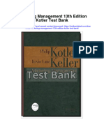 Marketing Management 13th Edition Kotler Test Bank