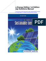 Sustainable Energy Edition 1st Edition Dunlap Solutions Manual