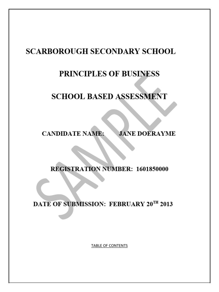 POB SBA Sample Production1 | PDF | Employment | Retail