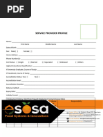 Service Provider Profiling Form