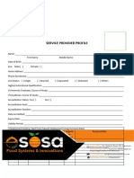 Service Provider Profiling Form