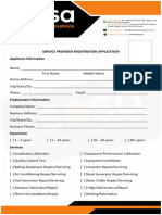 Service Provider Application Form