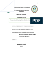 Comparación Del Gasto Público - Estados Unidos y Perú FINAL