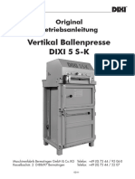 Vertikal Ballenpresse Dixi 5 S-K: Original Betriebsanleitung