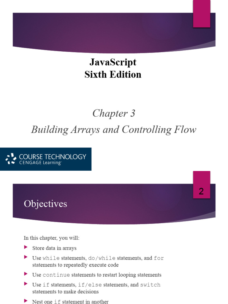 Chapter 3 - Arrays_ControllingFlow | PDF | Control Flow | Java Script