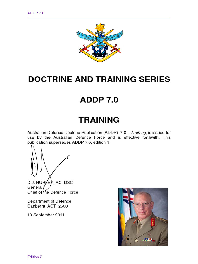 ADDP7.0 Training | PDF | Australian Defence Force | Military