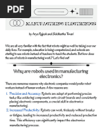 Robots in Manufacturing Electronics