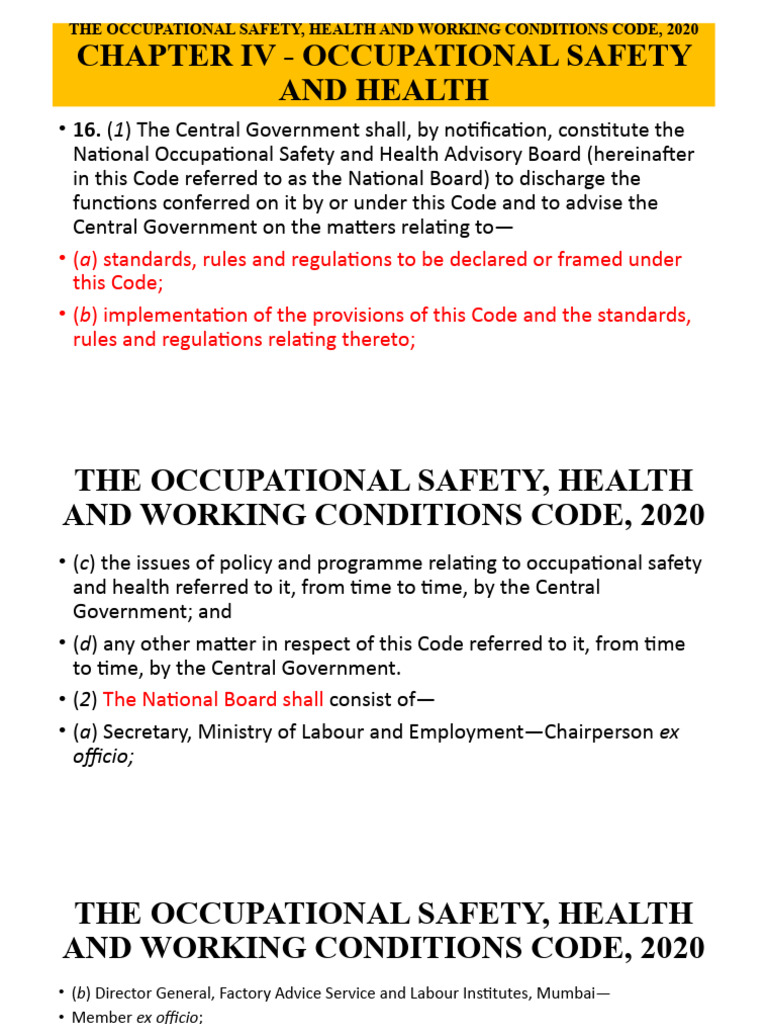 Occupational Safety and Health Code 2020 | PDF | Occupational Safety ...