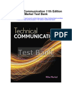 Technical Communication 11th Edition Markel Test Bank
