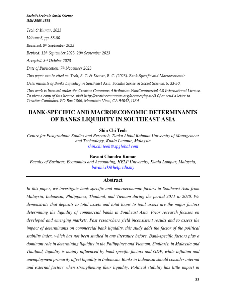 Bank-Specific and Macroeconomic Determinants of Banks Liquidity in ...