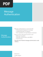 Message Authentication