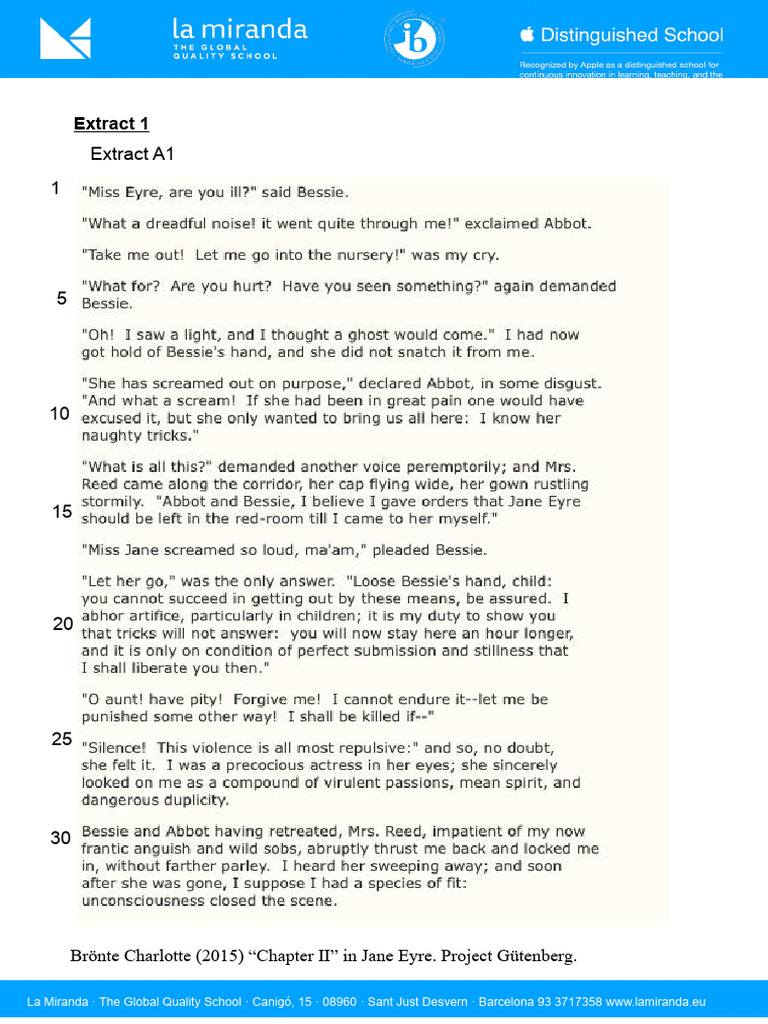 Jane Eyre Extract A1 PDF