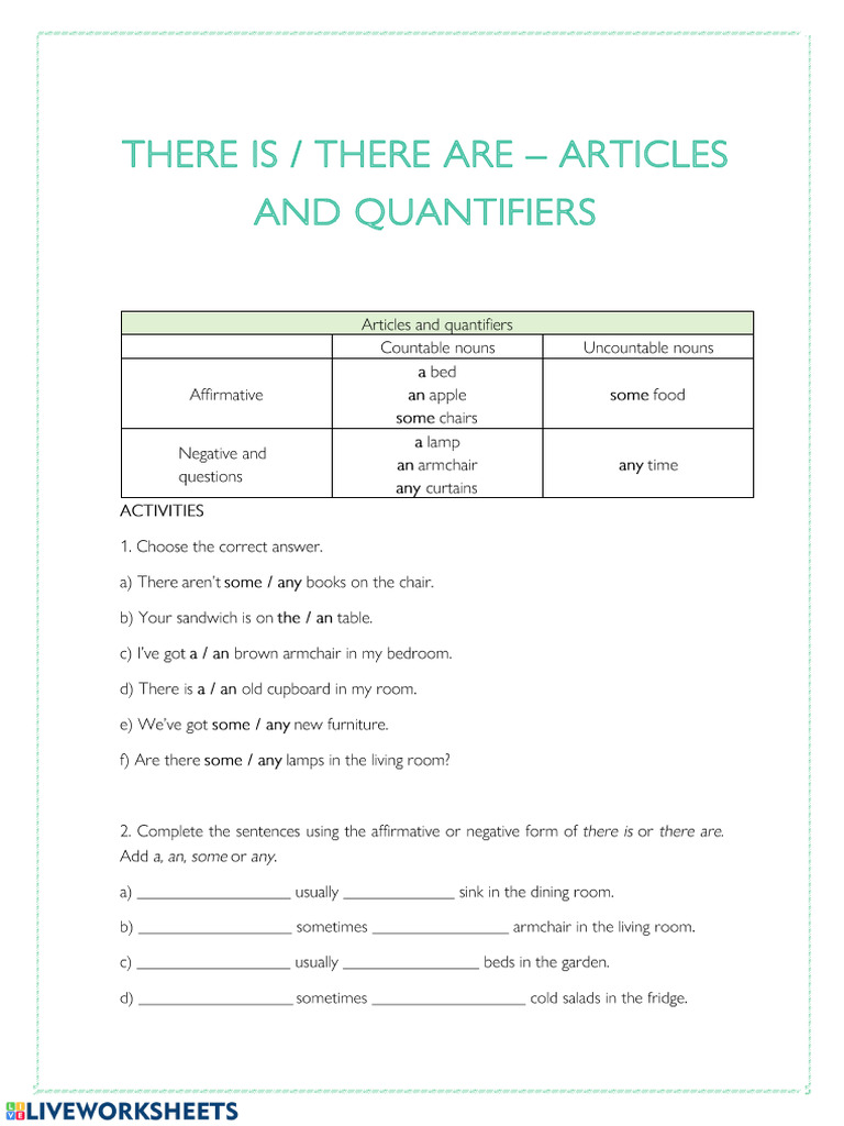 (Template) THERE IS - THERE ARE | PDF