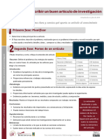 Cómo Escribir Un Buen Artículo de Investigación: Primera Fase: Planificar