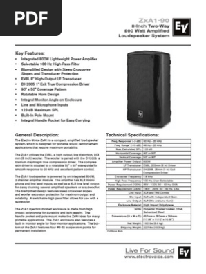 ZxA1-90 EDS | PDF | Loudspeaker | Microphone