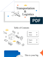 Transportation and Logistics Company Profile Presentation Yellow Variant