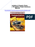 Transportation A Supply Chain Perspective 7th Edition Coyle Solutions Manual