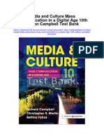 Media and Culture Mass Communication in A Digital Age 10th Edition Campbell Test Bank