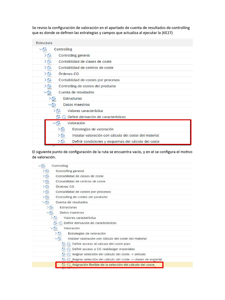 Configuración de KE27 en Controlling | PDF | Finanzas y dinero