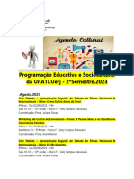 Programação Educativa e Sociocultural Da UnATI - Uerj.2º Semestre.2023