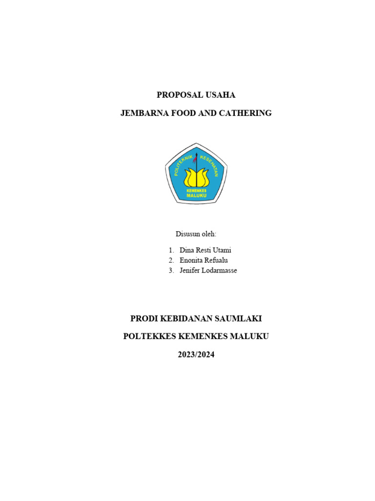 Proposal Usaha JEMBARNA Catering 2023 | PDF | Karier & Perkembangan ...