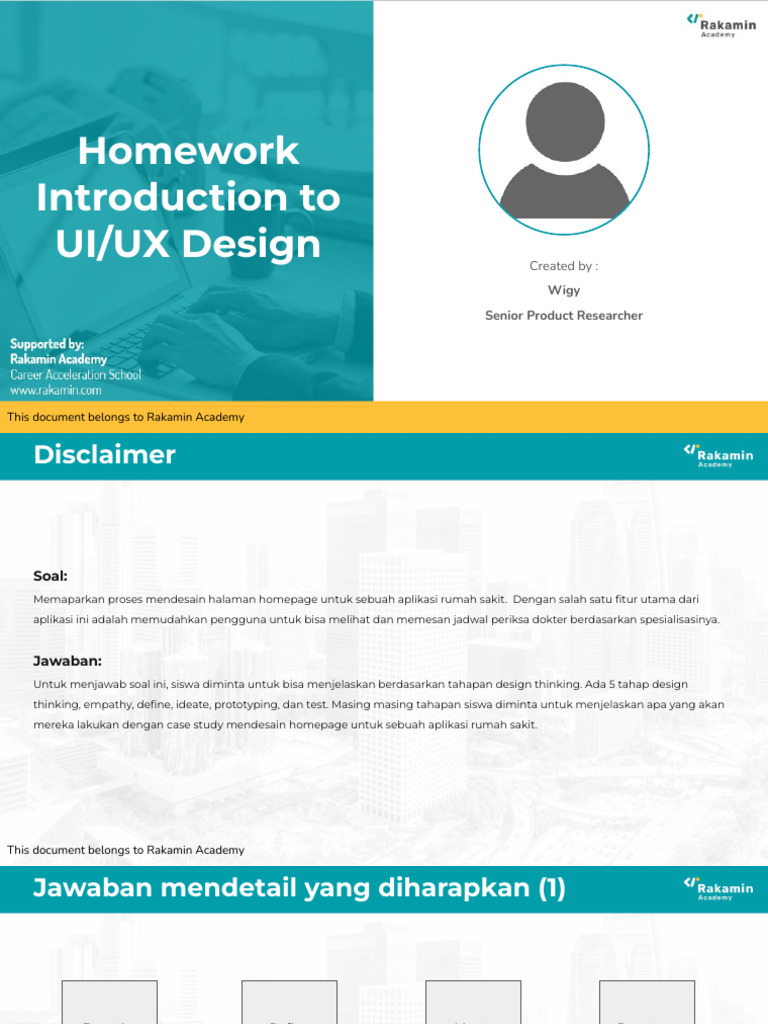 Dokumen Pembanding Homework Introduction To UI UX Design | PDF | Karier ...