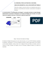 RESCATE HISTÓRICO DE LA UBICACIÓN GEOGRÁFICA LOCAL DE MI CENTRO DE TRABAJO