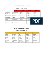 Jadwal Piket Ruangan