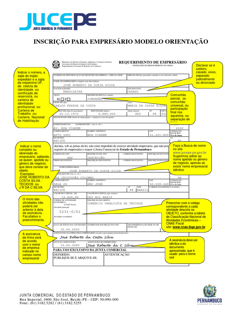 Empresario Modelos 03 Inscricao | PDF