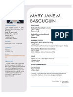 Mary Jane Resume