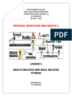 Grade 11 Lesson 3 Health Related and Skill Related Fitness