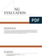 Nursing Evaluation
