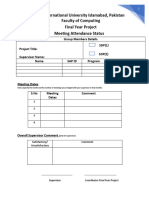 Meeting Attendence Form