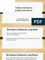 Berbahasa Indonesia Yang Baik Dan Benar