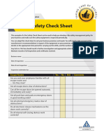 Fire Safety Check Sheet