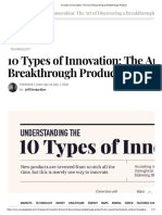 10 Types of Innovation - The Art of Discovering A Breakthrough Product