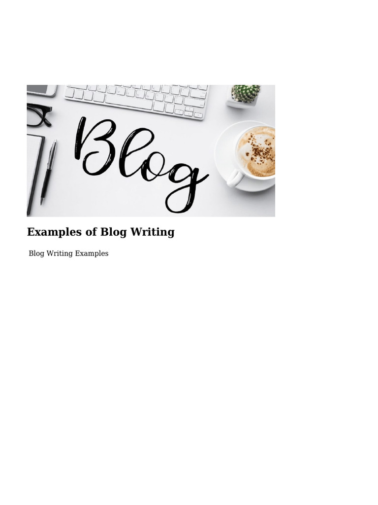 Examples of Blog Writing | PDF | Physical Fitness | Biodiversity