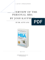 An+Overview+of+the+Personal+MBA+by+Josh+Kaufman+-+Dr +Alvin+Ang