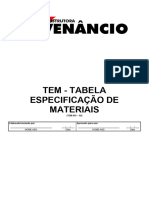 TEM - 001 - 02 - Tabela de Especificação de Materiais