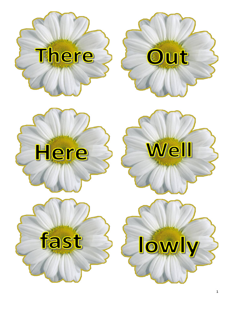 flowers adverbs PDF