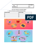 Performance Task Potential and Kinetic Energy