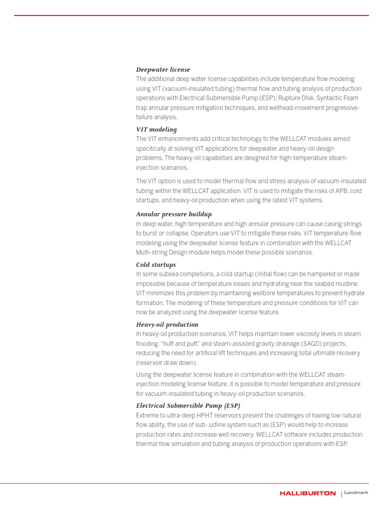WELLCAT Data Sheet 5 6 | PDF | Energy Technology | Applied And ...