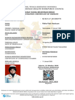 The Indonesian Health Workforce Council: Registration Certificate of Midwife