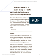 The Detrimental Effects of Inadequate Sleep On Health and Public Safety Drive An Explosion of Sleep Research