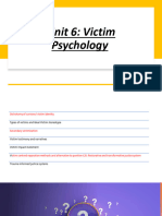 Unit 6: Victim Psychology