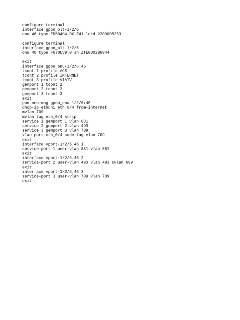 GPON ONU Configuration Guide | PDF | Computers | Technology & Engineering
