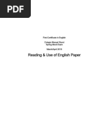 Reading and Use of English EXAM